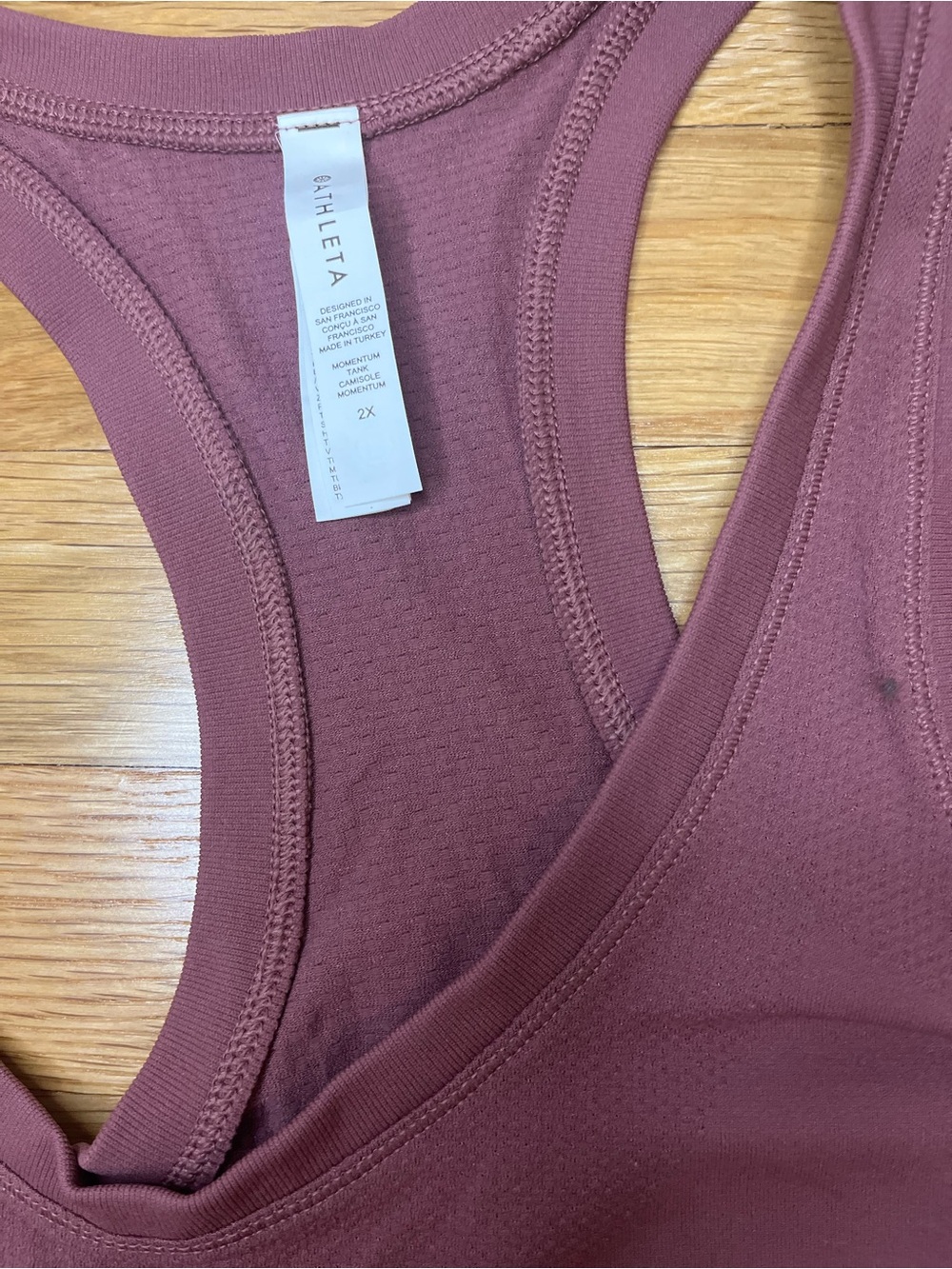 Women’s Racerback Active Tank Top - Mauve 2X - Picture 2 of 5